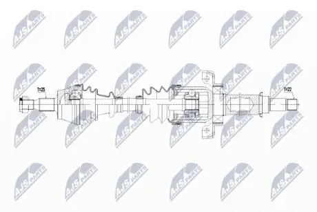 ПІВВІСЬ | MERCEDES A W169 A150,A160CDI,A170,A180,A200 04-12, B W245 B150,B170,B180,B200 05-11 /ПРАВ,MTM/ NTY NPWME108