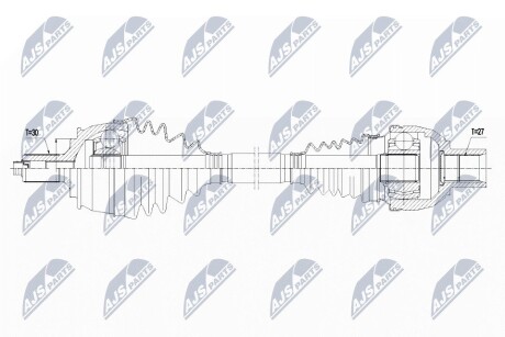 ПІВВІСЬ | MERCEDES A180CDI/A200CDI/A220CDI W176/B180CDI/B200CDI/B220CDI W246 12-, GLA 180CDI/200CDI/220CDI, CLA 180CDI/200CDI/220CDI 14- /ПРАВ/ NTY NPWME114