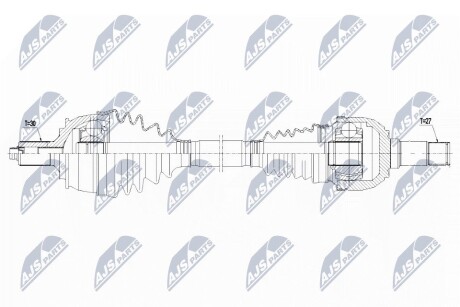 ПІВВІСЬ | MERCEDES A180CDI/A200CDI/A220CDI W176/B180CDI/B200CDI/B220CDI W246 12-, GLA 180CDI/200CDI/220CDI, CLA 180CDI/200CDI/220CDI 14- /ЛІВ/ NTY NPWME116