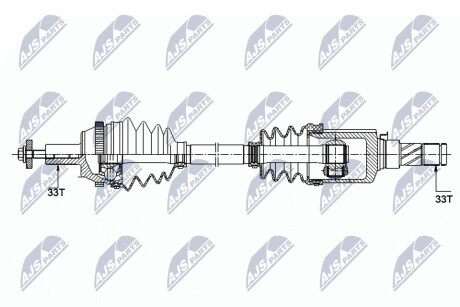 ПІВВІСЬ | SMART FORTWO 0.8CDI, 1.0 07- /ЗАД,ЛІВ/ NTY NPWME120