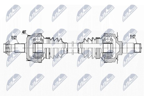 ПІВВІСЬ | MERCEDES C W204/S204/C204 07- /ЗАД,ATM,Л/П/ NTY NPWME138