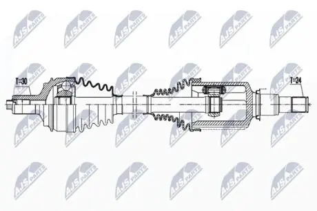 ПІВВІСЬ | MERCEDES C W205/S205/C205/A205 4MATIC 13- /ПРАВ,ПЕРЕД,ATM 9G-TRONIC/ NTY NPWME144