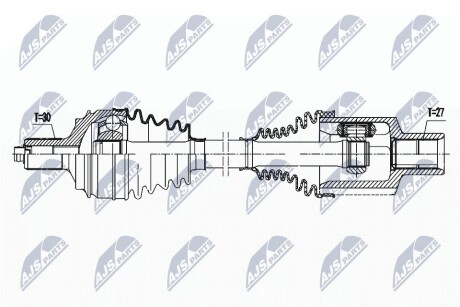 ПІВВІСЬ | MERCEDES C W205/S205/C205/A205 4MATIC 13- /ЛІВ,ПЕРЕД,ATM 9G-TRONIC/ NTY NPWME146