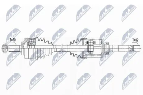 Приводной вал (полуось) mercedes vito w447 109cdi 110cdi, NTY NPWME152