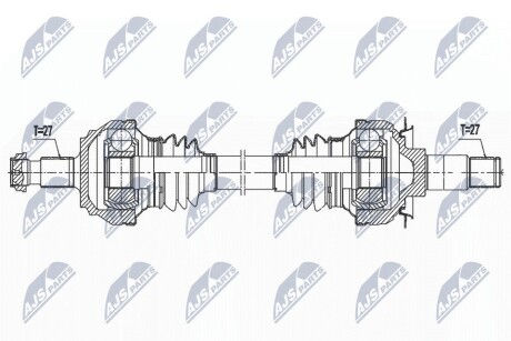 ПІВВІСЬ | MERCEDES C W205/S205 C200,C200BLUETEC, C220D BLUETEC 14- /ЗАД,ПРАВ,ATM 7B 9B/ NTY NPWME156