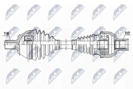 ПІВВІСЬ | MERCEDES A W177/V177 A160D,A180D,A200D,A200D 4MATIC 18-, B SPORTS TOURER B160D,B180D,B200D,B200D 4MATIC 18- /ПЕРЕД,ПРАВ,MTM/ NTY NPWME158
