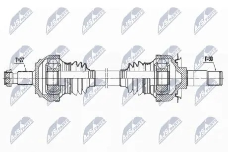 ПІВВІСЬ | MERCEDES C W205/S205/C205/A205 C220D BLUETEC,C250D BLUETEC,C250D BLUETEC 4MATIC,C300,C300 4MATIC,C300 BLUETEC HYBRID 13- /ЗАД,L=P,ATM/ NTY NPWME160