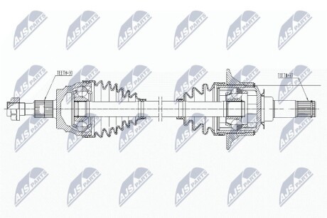 ПІВВІСЬ | MERCEDES 4MATIC ML W166 250CDI/ML350/ML400/ML500 11-, GL X166 350CDI/400/500 12-, GLE W166 15-18, GLE COUPE C292 15-19, GLS X166 15-19 /ПЕРЕД,ЛІВ,ATM/ NTY NPWME162