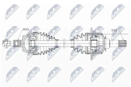 ПІВВІСЬ | MERCEDES 4MATIC ML W166 250CDI/ML350/ML400/ML500 11-, GL X166 350CDI/400/500 12-, GLE W166 15-18, GLE COUPE C292 15-19, GLS X166 15-19 /ПЕРЕД,ЛІВ,ATM/ NTY NPWME162