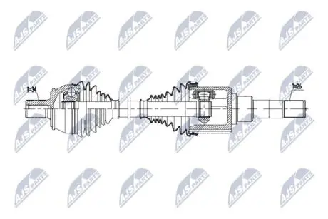 ПОЛУОСЬ NTY NPWME183