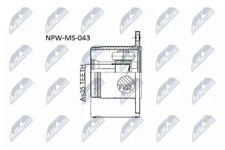 Внутренний шрус mitsubishi pajero v87,3815a196 NTY NPWMS043