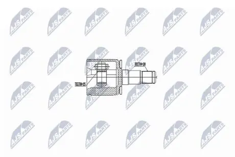 ШАРНІР РІВНИХ КУТОВИХ ШВИДКОСТЕЙ | MITSUBISHI 4WD L300/L400 86-07, PAJERO 82-00 NTY NPWMS047