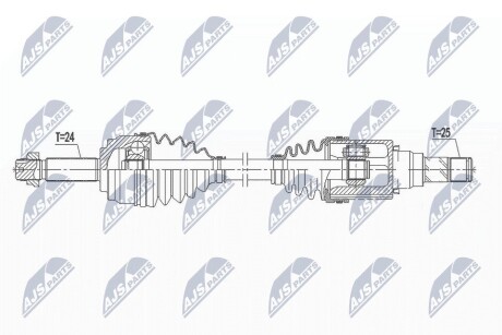 ПІВВІСЬ | MITSUBISHI SPACE START/MIRAGE 1.2 12- /ЛІВ, ATM CVT/ NTY NPWMS063