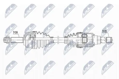 ПІВВІСЬ | MITSUBISHI SPACE START/MIRAGE 1.2 12- /ЛІВ, ATM CVT/ NTY NPWMS063