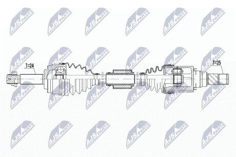 ПІВВІСЬ | MITSUBISHI SPACE START/MIRAGE 1.2 12- /ПРАВ, ATM CVT/ NTY NPWMS065