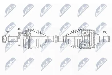 ПІВВІСЬ | MITSUBISHI PAJERO IV V8#,V9# 07- /ЗАД,ЛІВ,MTM,ATM/ NTY NPWMS075