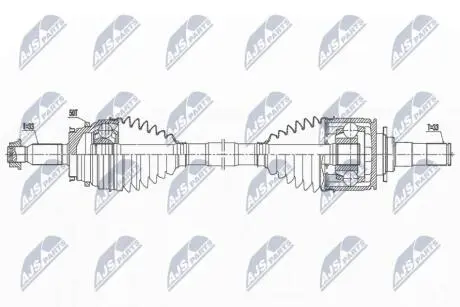 ПІВВІСЬ | MITSUBISHI PAJERO IV V8#,V9# 07- /ЗАД,ПРАВ,MTM,ATM/ NTY NPWMS077