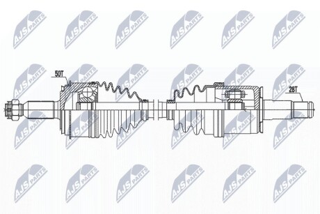 ПІВВІСЬ | MITSUBISHI PAJERO 00-06 /ПЕРЕД,ЛІВ,ATM,MTM/ NTY NPWMS079