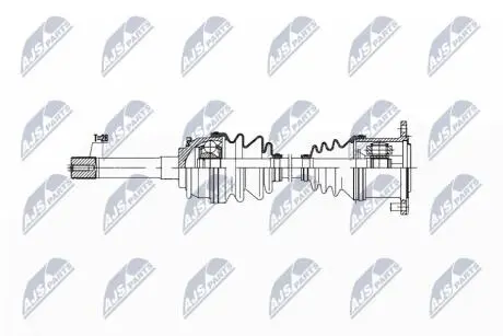 ПІВВІСЬ | MITSUBISHI PAJERO 2.8TD,3.5 V6 94-99 /ПЕРЕД,ПРАВ,MTM,ATM/ NTY NPWMS082