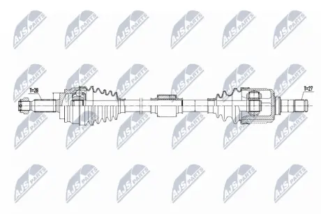 ПОЛУОСЬ NTY NPWMS088