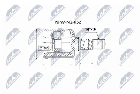 Автозапчасть NTY NPW-MZ-032