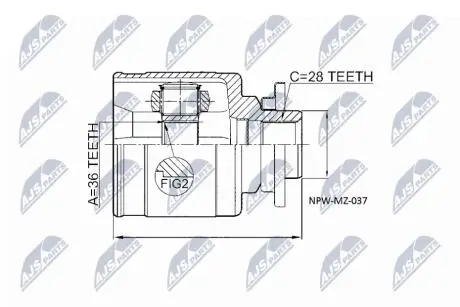 ШРКШ зовн. Ford Ranger NTY NPWMZ037