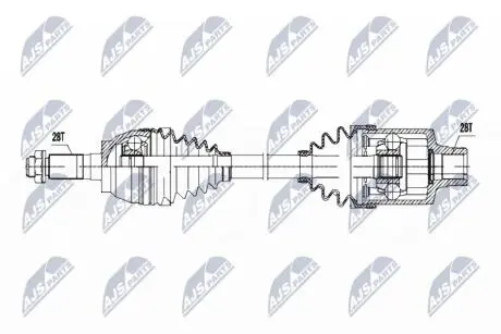 Приводной вал на MAZDA NTY NPWMZ052
