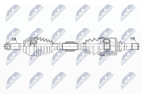 ПІВВІСЬ | MAZDA 3 2.0,2.3T MPS 03-, MAZDA 5 1.8,2.0 05- /ЛІВ/ NTY NPWMZ062