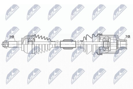 Полуось правая mazda 3 2.0 03-, mazda 5 1.8,2.0, GG3125500H NTY NPWMZ064