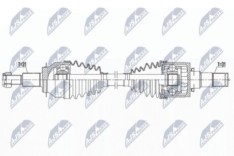 ПІВВІСЬ | MAZDA CX-5 2WD 4WD 2.0,2.2D 11- /ПЕРЕД,ЛІВ,MTM/ NTY NPWMZ080