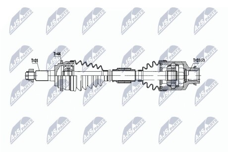 ПІВВІСЬ | MAZDA 6 2.0DI MZRCD 02-07 /ЛІВ,MTM/ NTY NPWMZ086