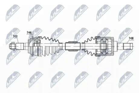 ПІВВІСЬ | MAZDA 6 2.0DI MZRCD 02-07 /ЛІВ,MTM/ NTY NPWMZ088