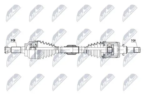 ПОЛУОСЬ NTY NPWMZ096