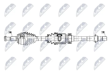 ПОЛУОСЬ NTY NPWMZ102