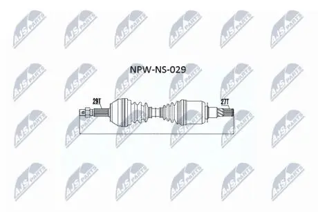 Приводной вал (полуось) nissan navara pathfinder,39100eb300 NTY NPWNS029