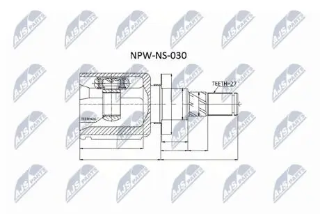 ШРКШ внутр./26mm/45zz TOYOTA CAMRY ACV40/GSV40 06-11 NTY NPWNS030