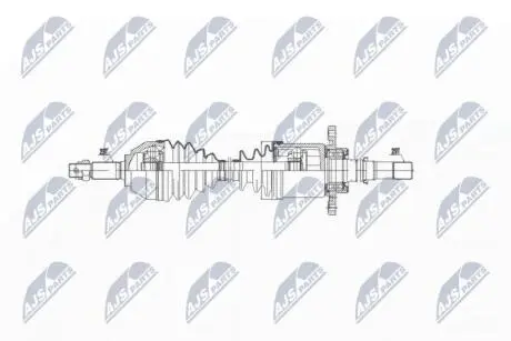 ПІВВІСЬ | NISSAN QASHQAI 2WD 1.6DCI 11-, 2.0DCI 07-, RENAULT KOLEOS 2.0DCI 2WD 08- /ПРАВ/ NTY NPWNS041