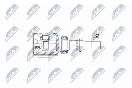 ШАРНІР РІВНИХ КУТОВИХ ШВИДКОСТЕЙ | NISSAN QASHQAI 2.0I 16V 4WD 06- /ПРАВ, ATM/ NTY NPWNS058