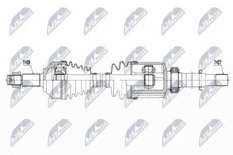 ПІВВІСЬ | NISSAN XTRAIL 2.5 4WD 07-, ROGUE 07-, RENAULT KOLEOS 08- /ПРАВ,ATM/ NTY NPWNS062
