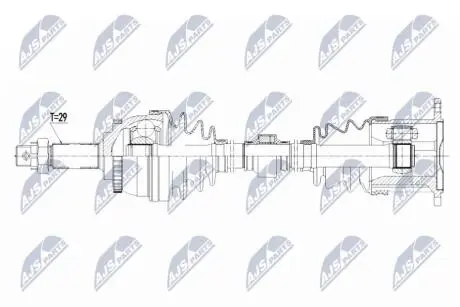 Полуось nissan x-trail t30 01-06 /право,mtm/ 391008h712 NTY NPWNS066