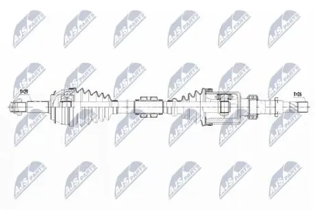 ПІВВІСЬ | NISSAN QASHQAI 1.2DIG-T 13- /ПРАВ,MTM/ NTY NPWNS074