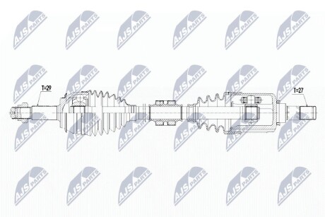 ПІВВІСЬ | NISSAN X-TRAIL T32 1.6DCI,2.0DCI 4WD 14- /ЛІВ,MTM/ NTY NPWNS078