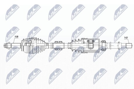 ПІВВІСЬ | NISSAN X-TRAIL T32 1.6DCI 2WD 14- /ПРАВ,MTM/ NTY NPWNS080 (фото 1)