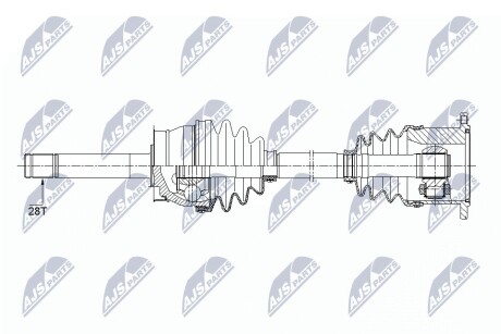 ПІВВІСЬ | NISSAN TERRANO I 2.4I,2,7TD 87-96, PICK-UP D21 2.4,2.5D 4WD 86-98, PATHFINDER 3.3,3.5 98-04 /ПЕРЕД,Л/П/ NTY NPWNS086