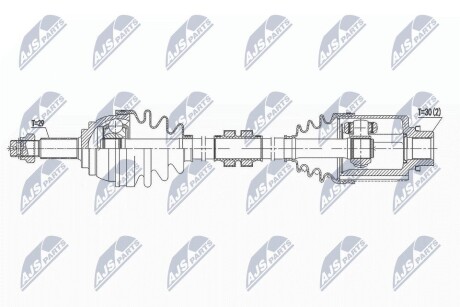 ПІВВІСЬ | NISSAN MURANO 3.5 4WD 02-08 /ПЕРЕД,ПРАВ/ NTY NPWNS088