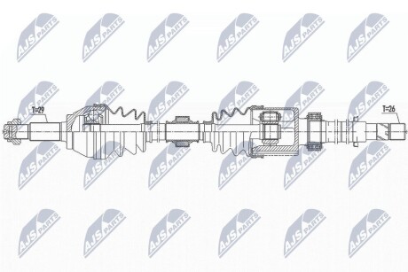 ПІВВІСЬ | NISSAN NV200/EVALIA 10- /ПРАВ/ NTY NPWNS094