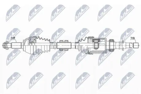 ПІВВІСЬ | NISSAN JUKE 1.2DIG-T 10- /ПРАВ,MTM/ NTY NPWNS096