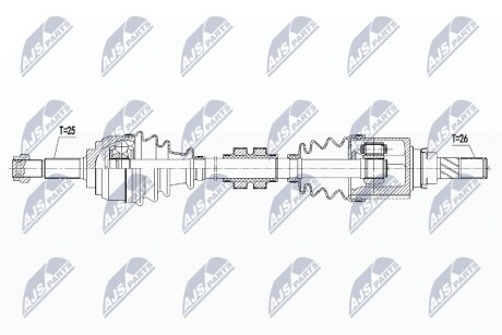 ПІВВІСЬ | NISSAN NOTE II E12 1.5DCI 13- /ЛІВ, MTM/ NTY NPWNS100