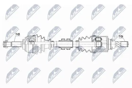 ПІВВІСЬ | NISSAN NOTE II E12 1.5DCI 13- /ЛІВ, MTM/ NTY NPWNS100