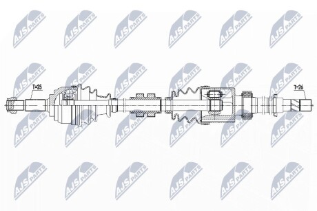 ПІВВІСЬ | NISSAN NOTE II E12 1.5DCI 13- /ПРАВ, MTM/ NTY NPWNS102